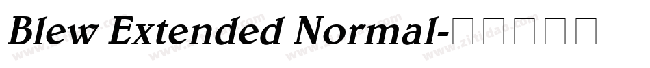 Blew Extended Normal字体转换